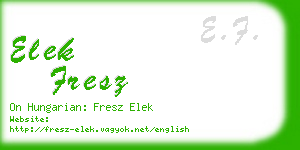 elek fresz business card